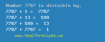 Number 7787 is divisible by the following numbers