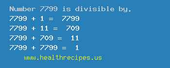 Number 7799 is divisible by the following numbers