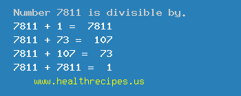 Number 7811 is divisible by the following numbers
