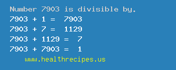 Number 7903 is divisible by the following numbers