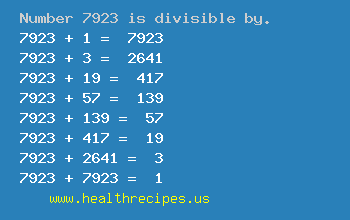 Number 7923 is divisible by the following numbers