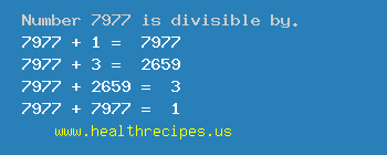 Number 7977 is divisible by the following numbers