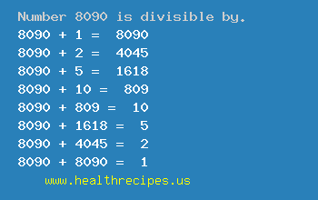Number 8090 is divisible by the following numbers