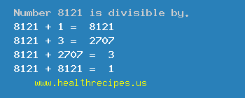 Number 8121 is divisible by the following numbers