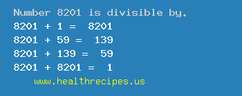 Number 8201 is divisible by the following numbers