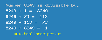 Number 8249 is divisible by the following numbers