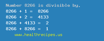 Number 8266 is divisible by the following numbers
