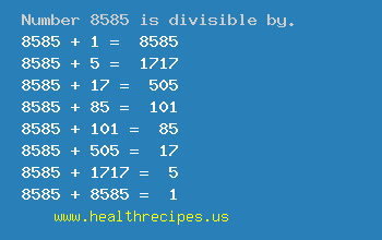 Number 8585 is divisible by the following numbers