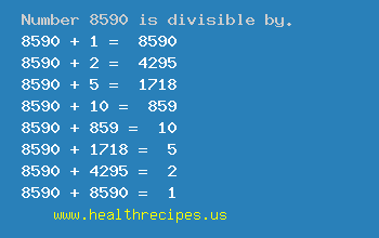 Number 8590 is divisible by the following numbers