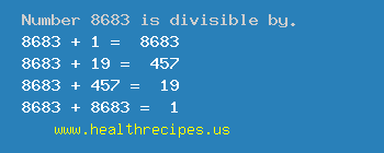 Number 8683 is divisible by the following numbers