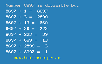 Number 8697 is divisible by the following numbers