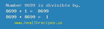 Number 8699 is divisible by the following numbers