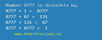 Number 8777 is divisible by the following numbers