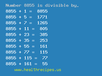Number 8855 is divisible by the following numbers