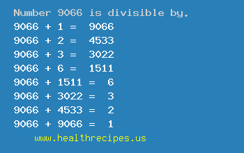 Number 9066 is divisible by the following numbers