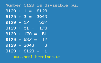 Number 9129 is divisible by the following numbers
