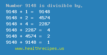 Number 9148 is divisible by the following numbers