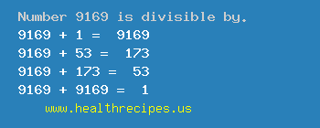 Number 9169 is divisible by the following numbers