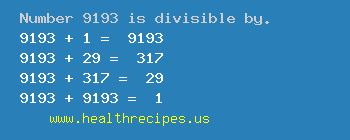 Number 9193 is divisible by the following numbers