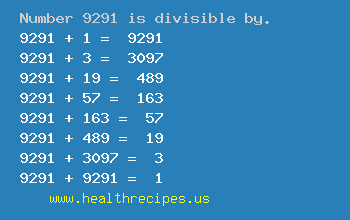 Number 9291 is divisible by the following numbers